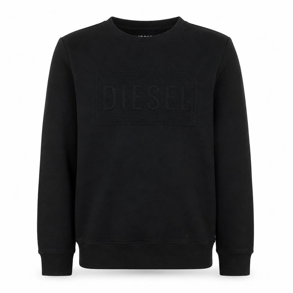 Diesel Men's Black Cotton Logo Pullover Sweatshirt Size S