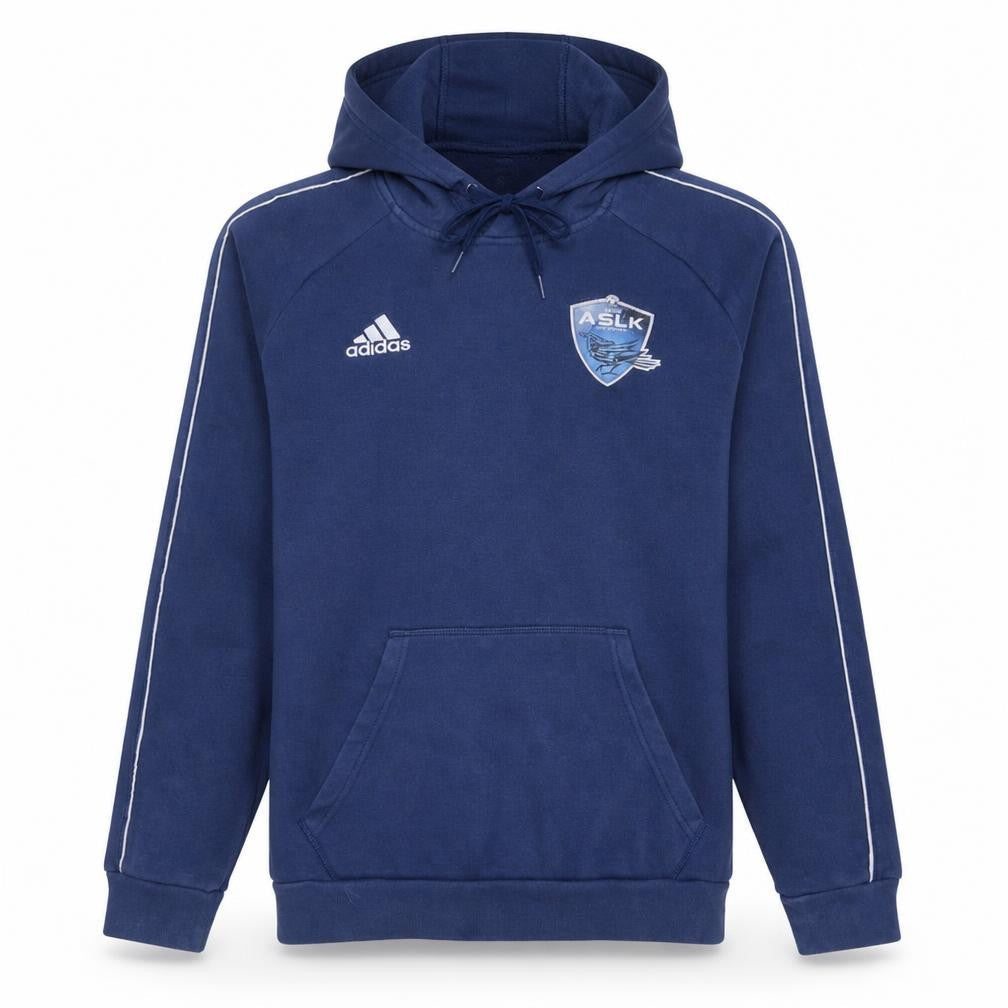 Adidas Men's Blue Pullover Hoodie Small Embroidered Sports Design