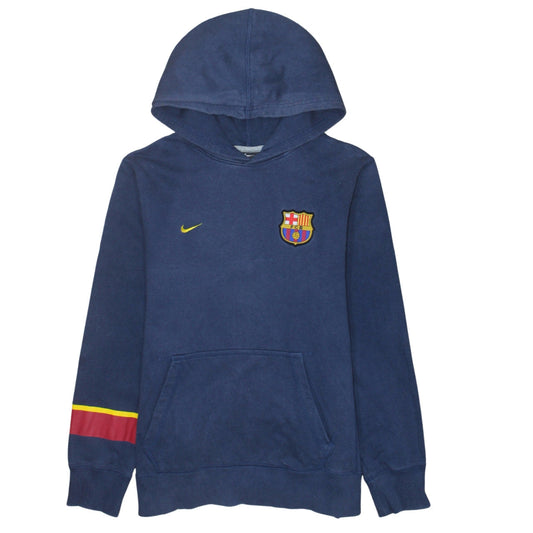 Nike Teens Blue Barcelona Pullover Hoodie L Regular Fit