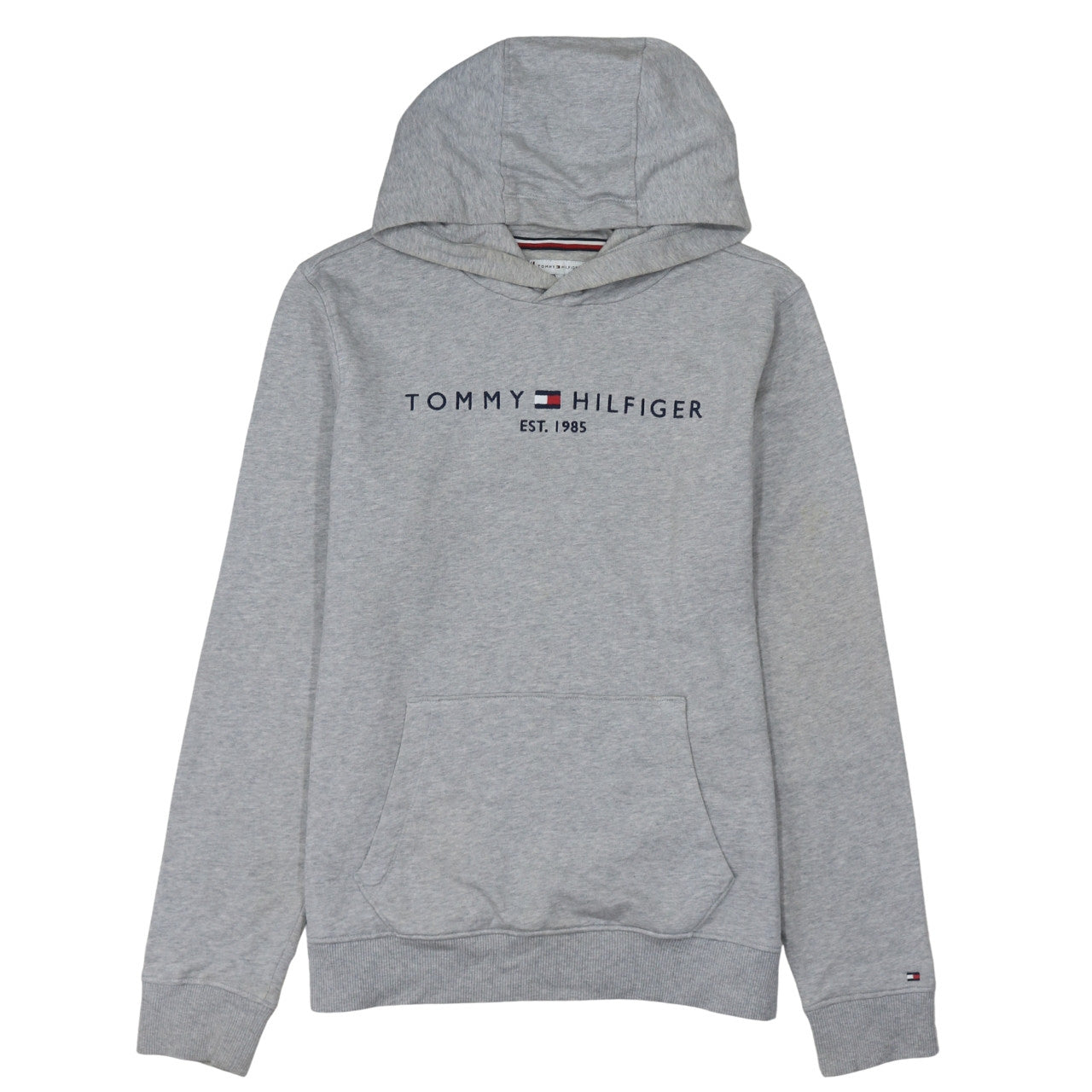 Tommy Hilfiger Women Grey Pullover Hoodie 100% Cotton Size M