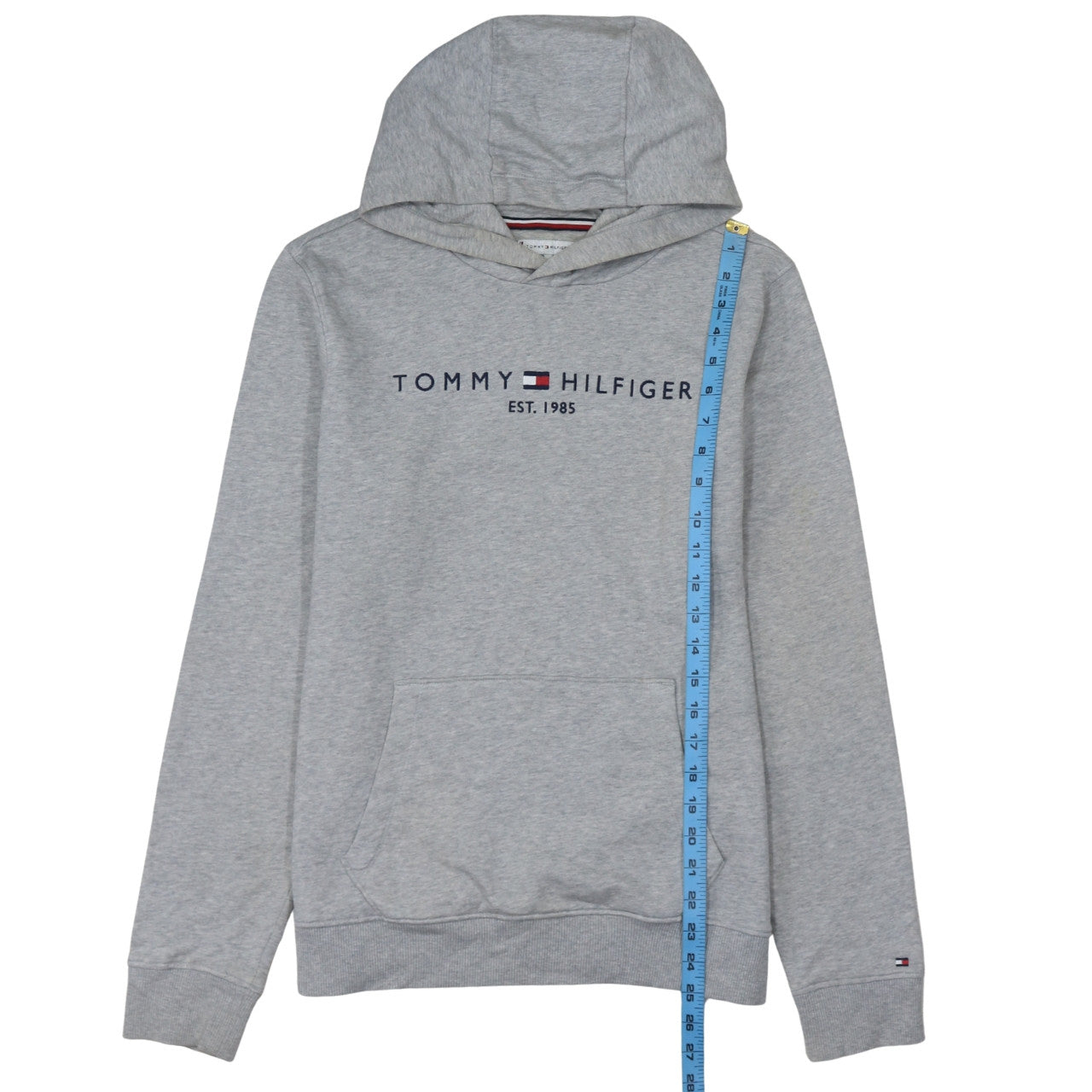 Tommy Hilfiger Women Grey Pullover Hoodie 100% Cotton Size M