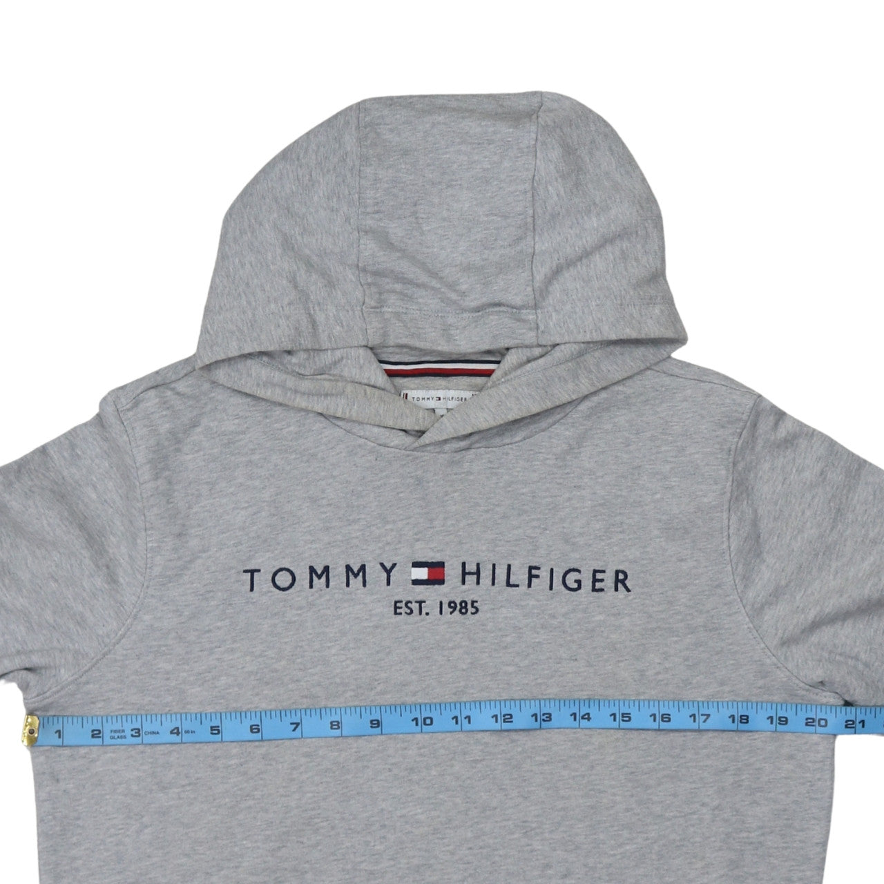 Tommy Hilfiger Women Grey Pullover Hoodie 100% Cotton Size M