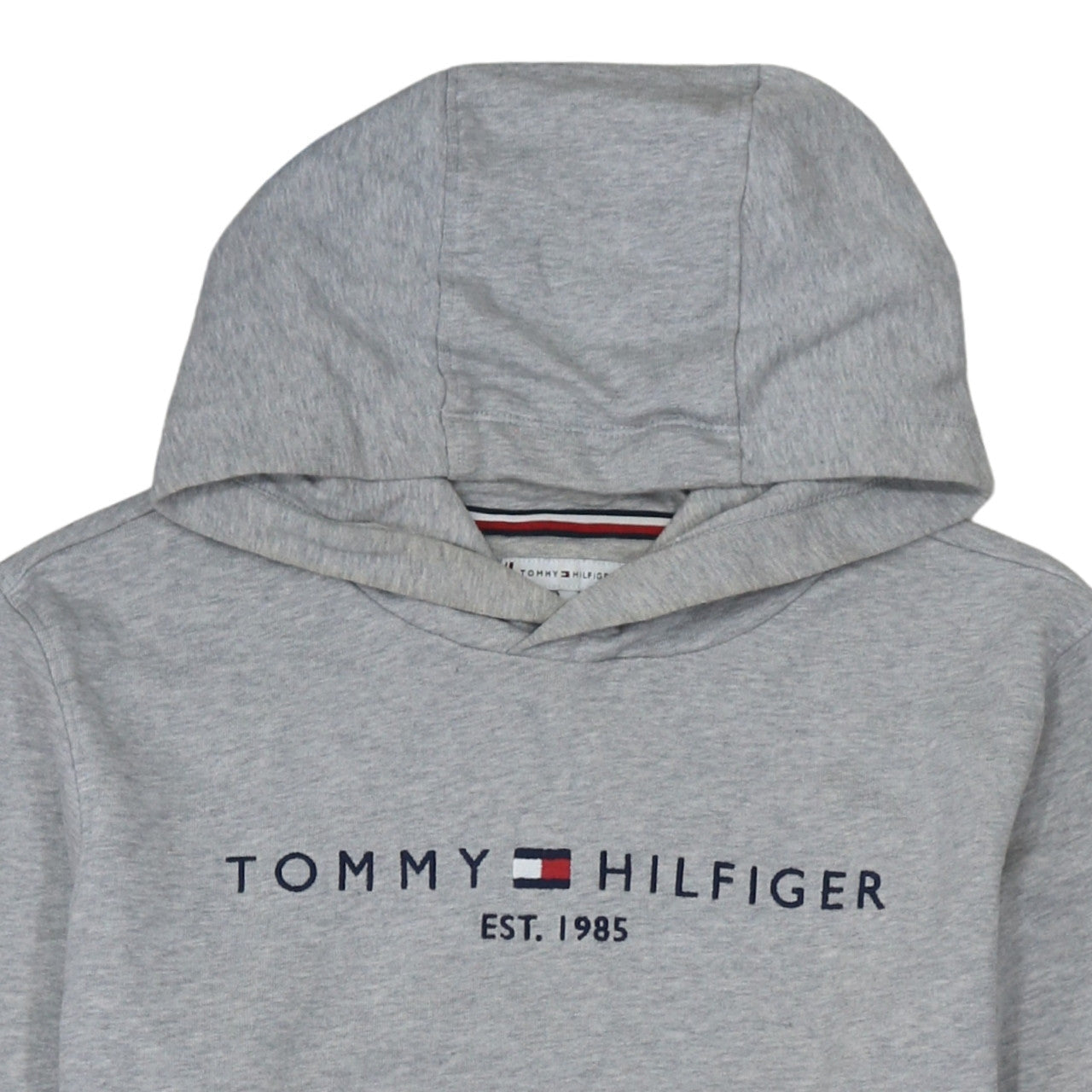 Tommy Hilfiger Women Grey Pullover Hoodie 100% Cotton Size M