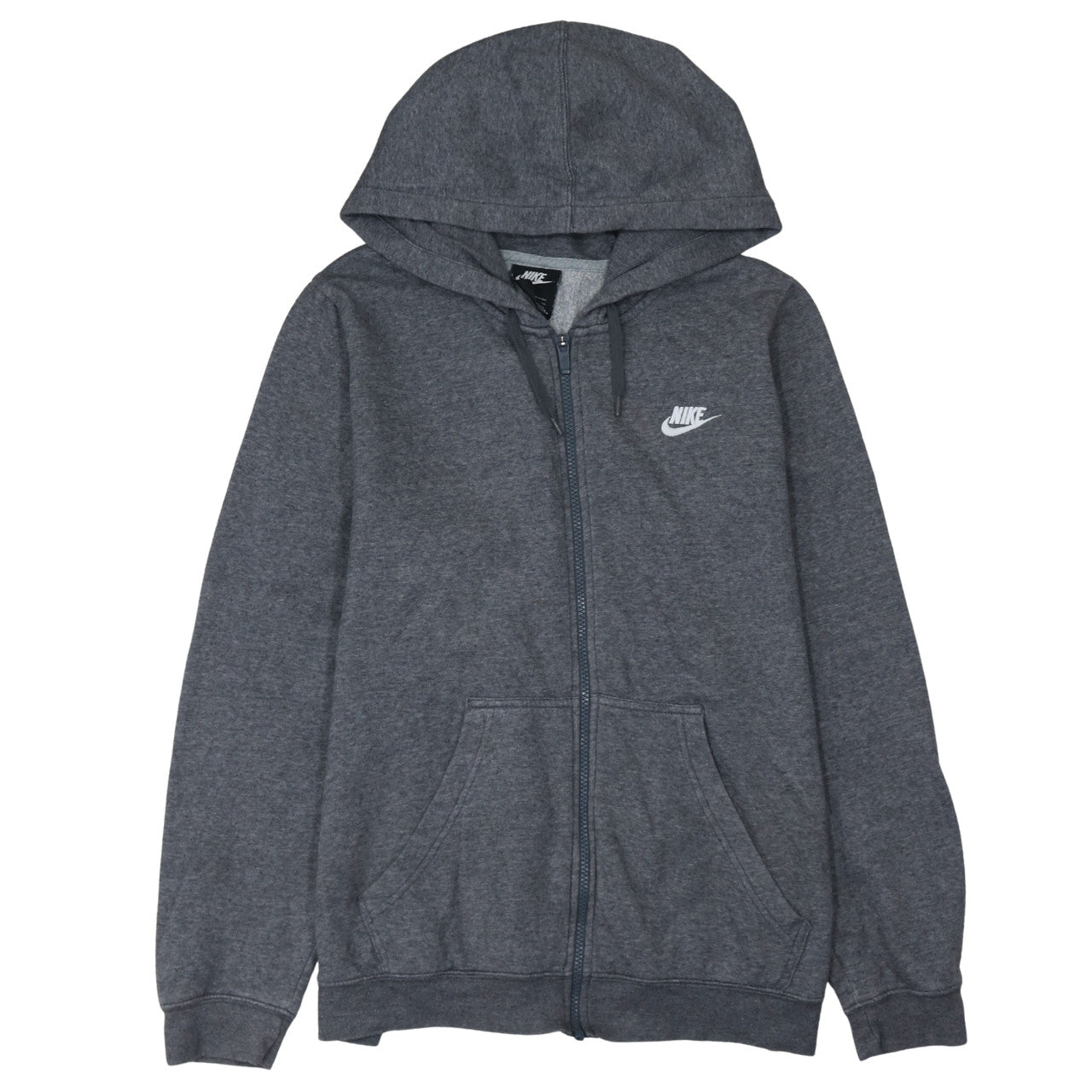 Nike Men’s Grey Full Zip Hoodie XL Regular Fit Sportswear