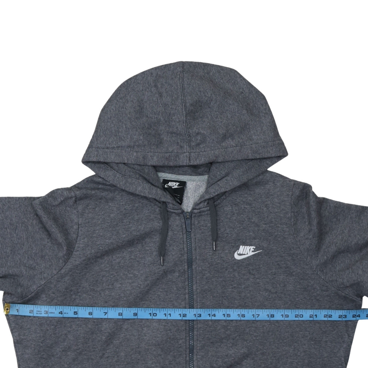 Nike Men’s Grey Full Zip Hoodie XL Regular Fit Sportswear