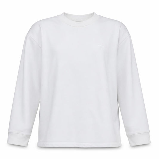 Adidas Women White Crew Neck Long Sleeve Pullover Sweatshirt Size 20