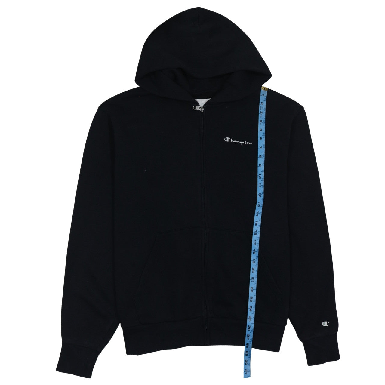Champion Men’s Black Full Zip Hoodie XL Regular Fit Fleece
