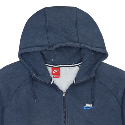 Nike Men's Blue Full Zip Hoodie 2XL Sports Fleece Jacket