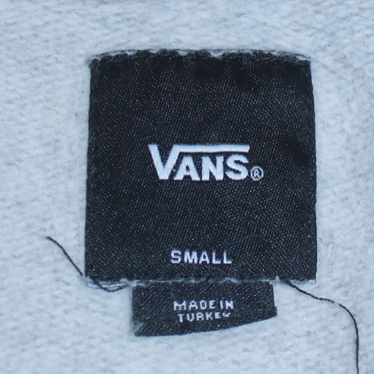 Vans Men's Grey Small Pullover Hoodie with Logo Graphic