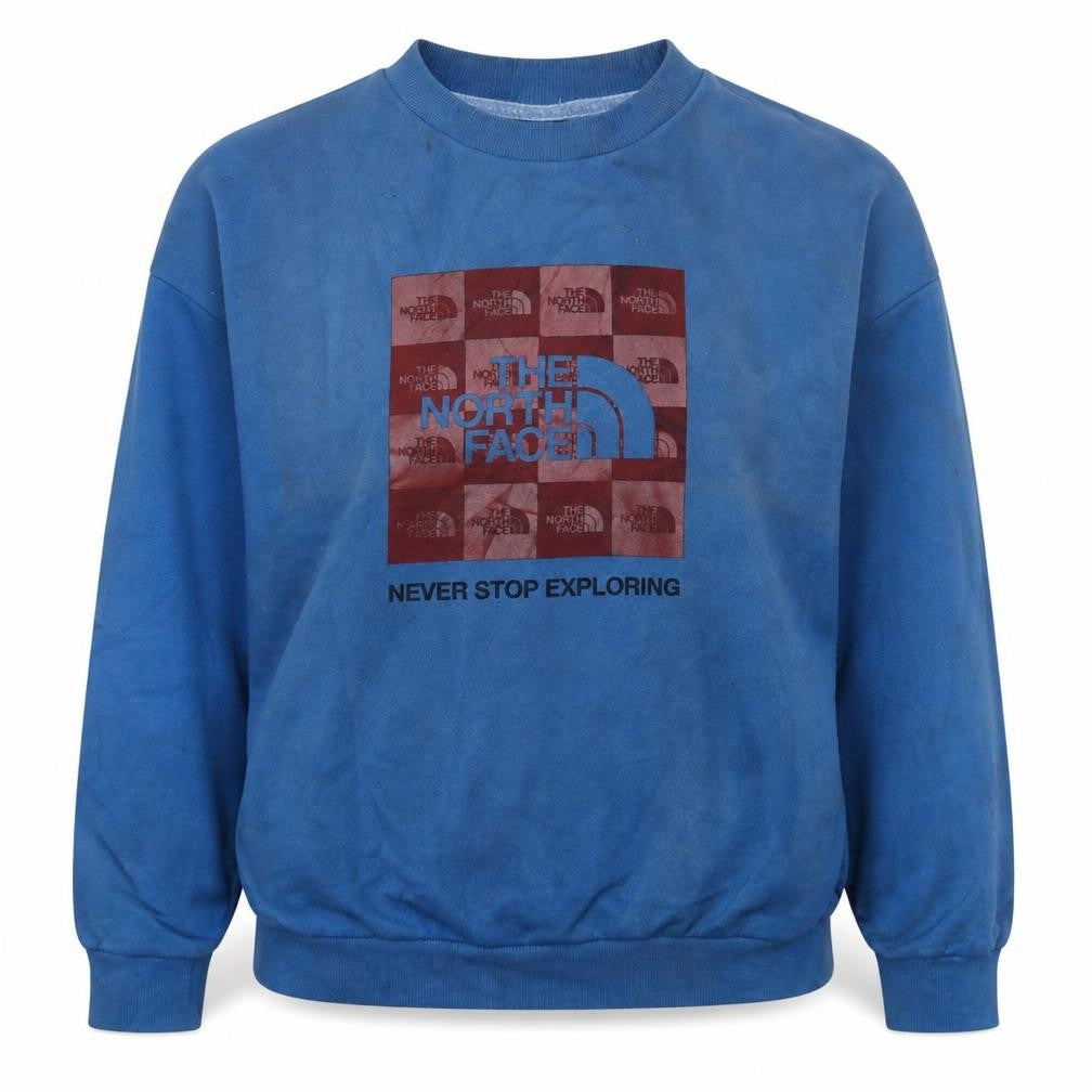 The North Face Womens Blue Medium Crew Neck Pullover Sweatshirt
