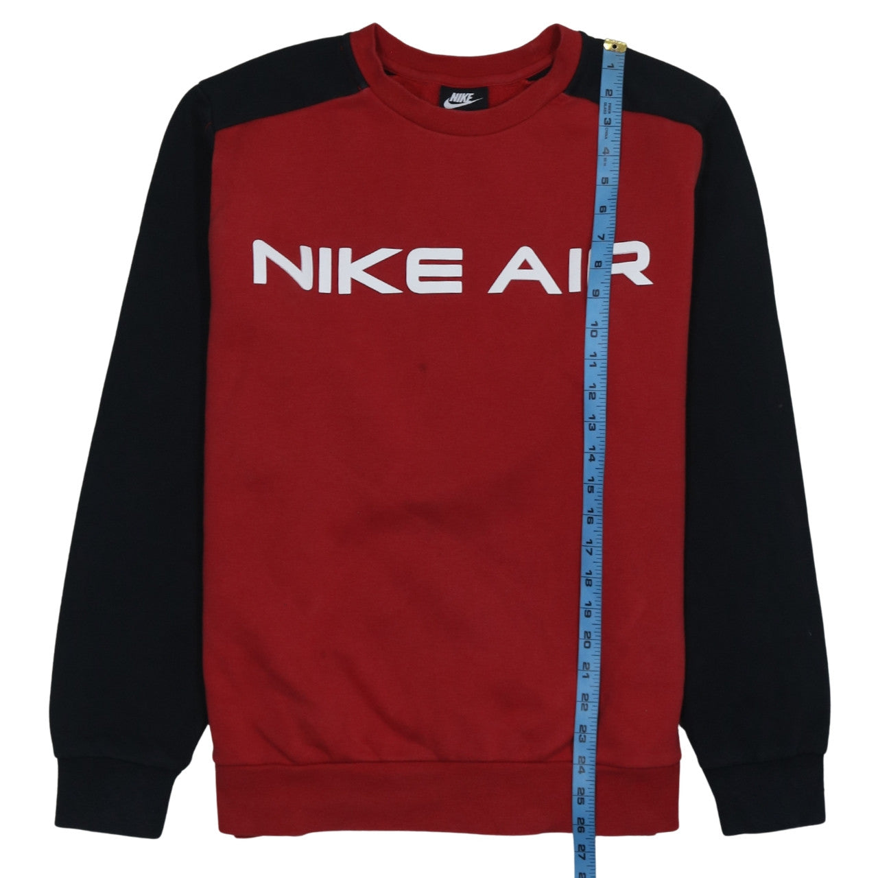 Nike Men’s Red Black Air Logo Crew Neck Sweatshirt Size M