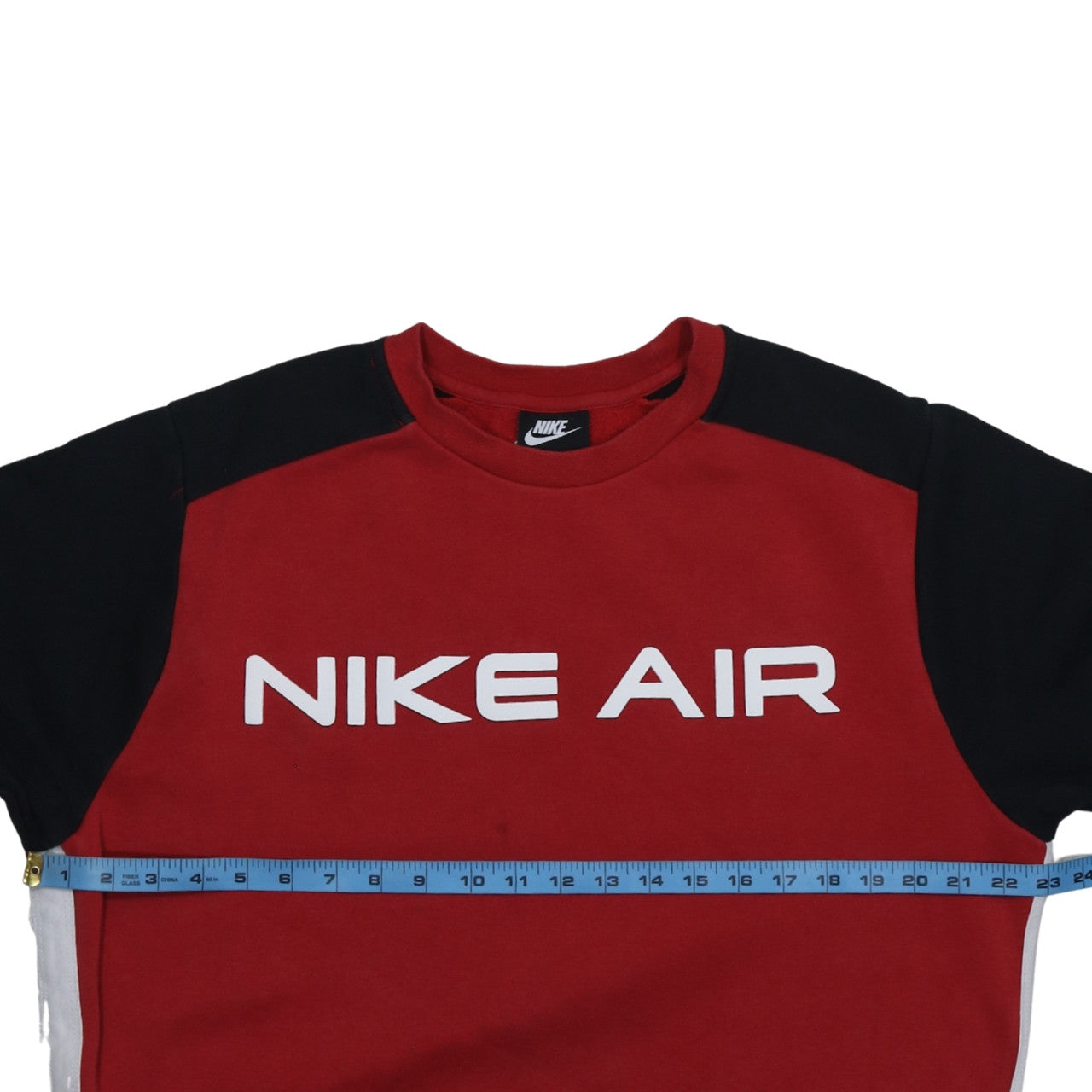 Nike Men’s Red Black Air Logo Crew Neck Sweatshirt Size M