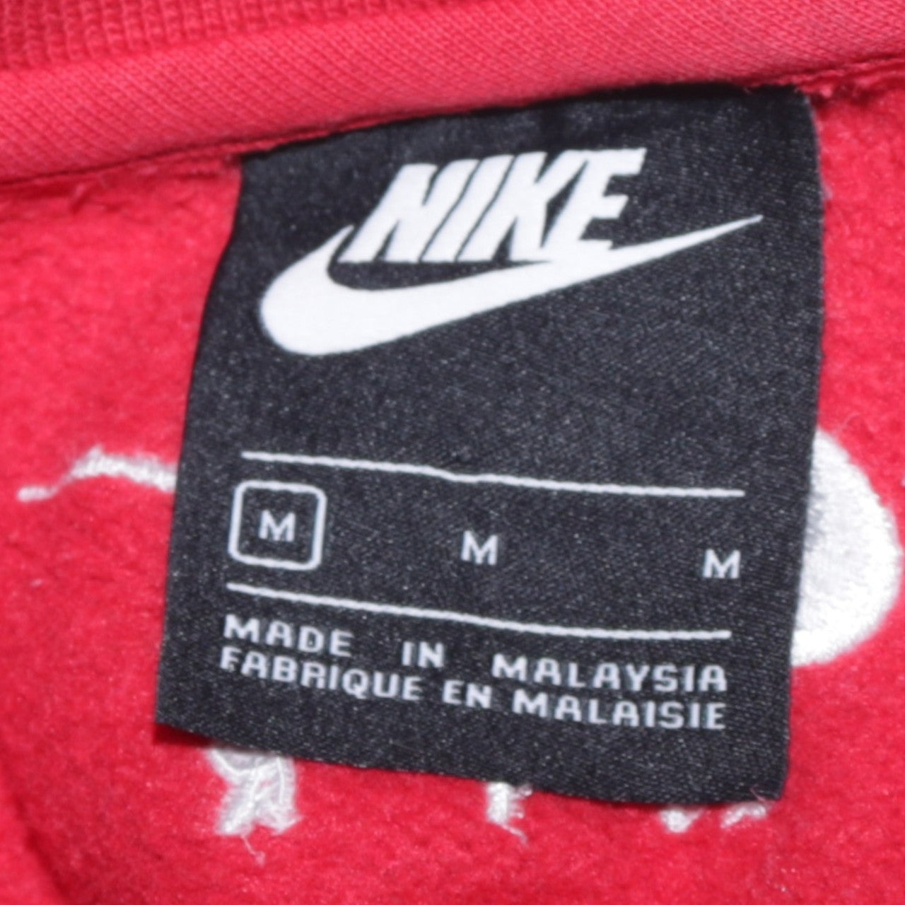 Nike Men’s Red Black Air Logo Crew Neck Sweatshirt Size M