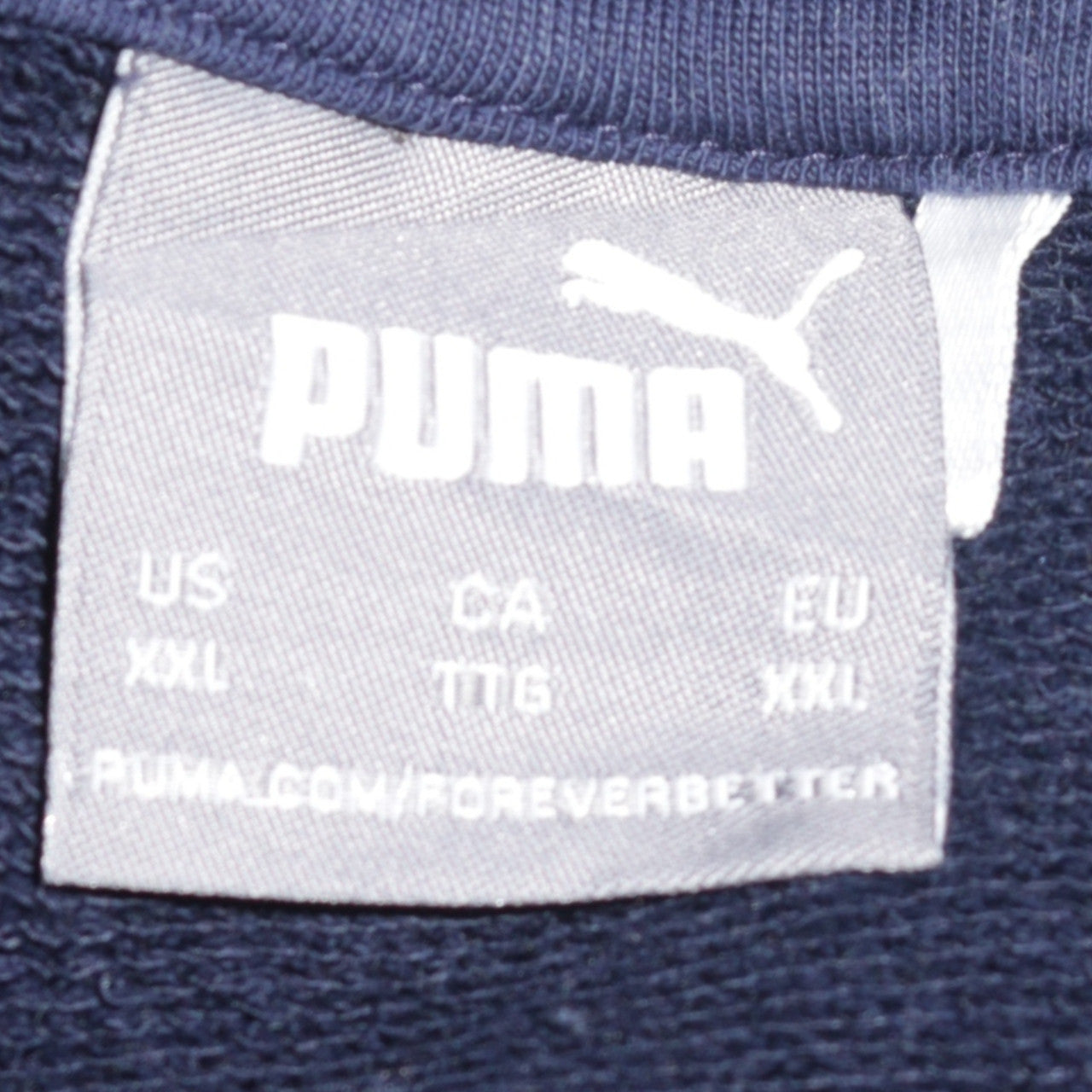 Puma Women's Navy Blue Pullover Hoodie XXL Relaxed Fit Cotton