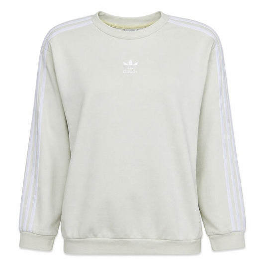 Adidas Women Beige Crew Neck Pullover Sweatshirt Size 10