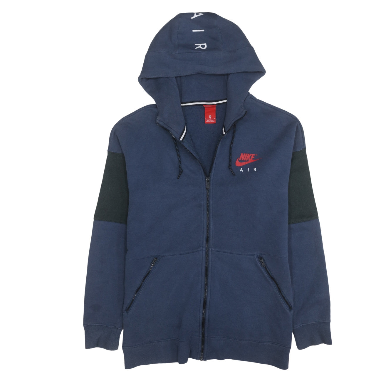 Nike Air Men's Blue Full Zip Hoodie Size M Cotton Blend