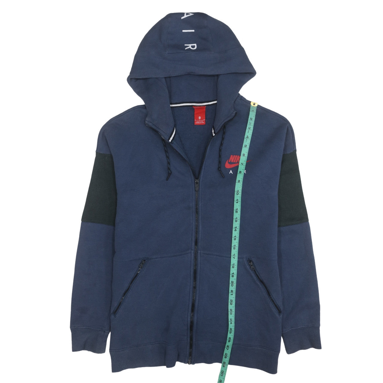 Nike Air Men's Blue Full Zip Hoodie Size M Cotton Blend