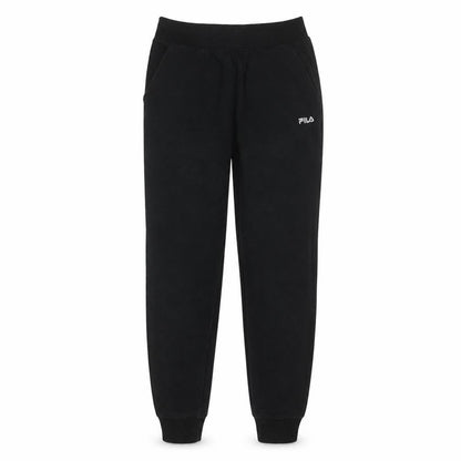 Front view of Fila Men's Black Jogger Sweatpants S Regular Fit Cotton Blend
