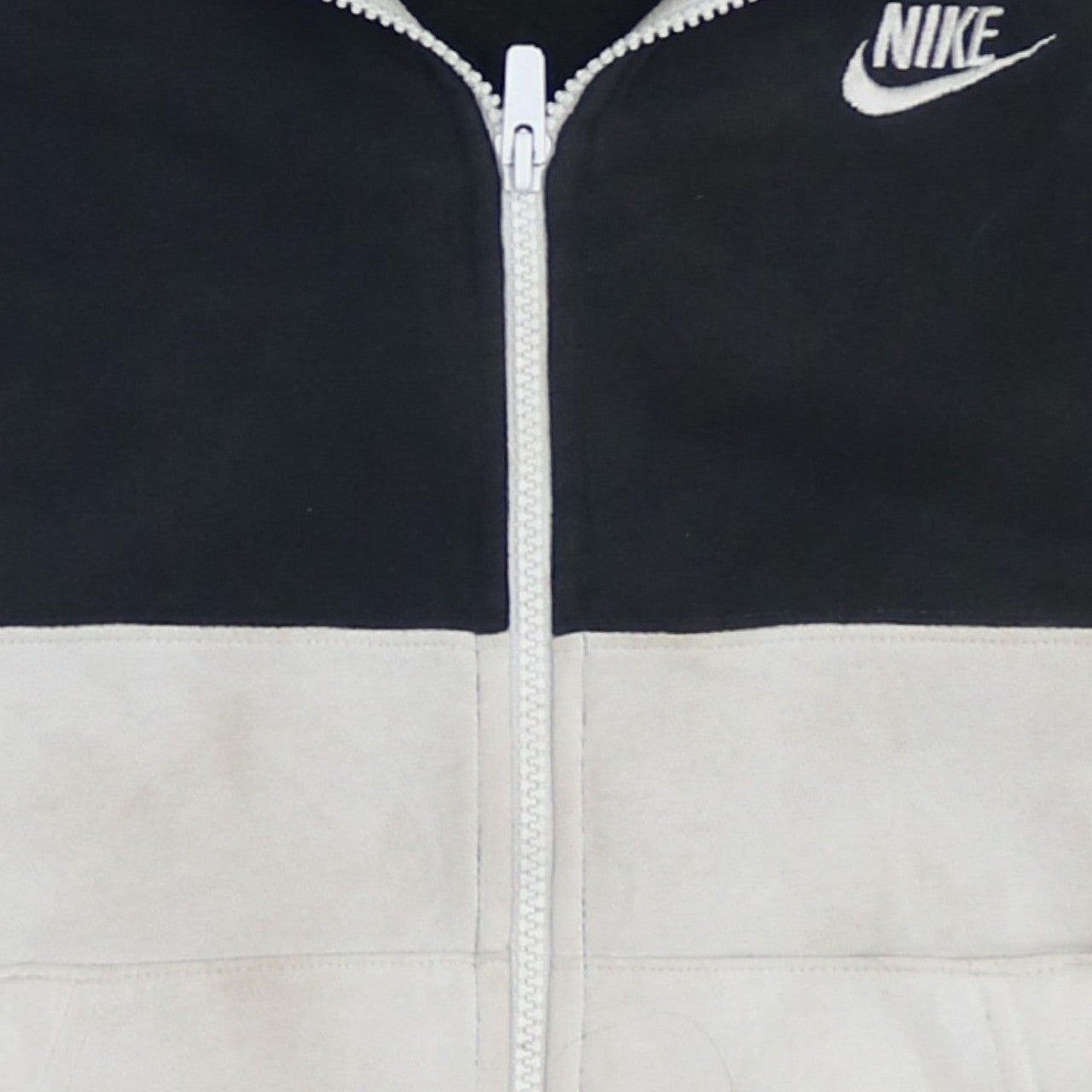 Nike Men's Black Grey White Full Zip Sweatshirt Size S