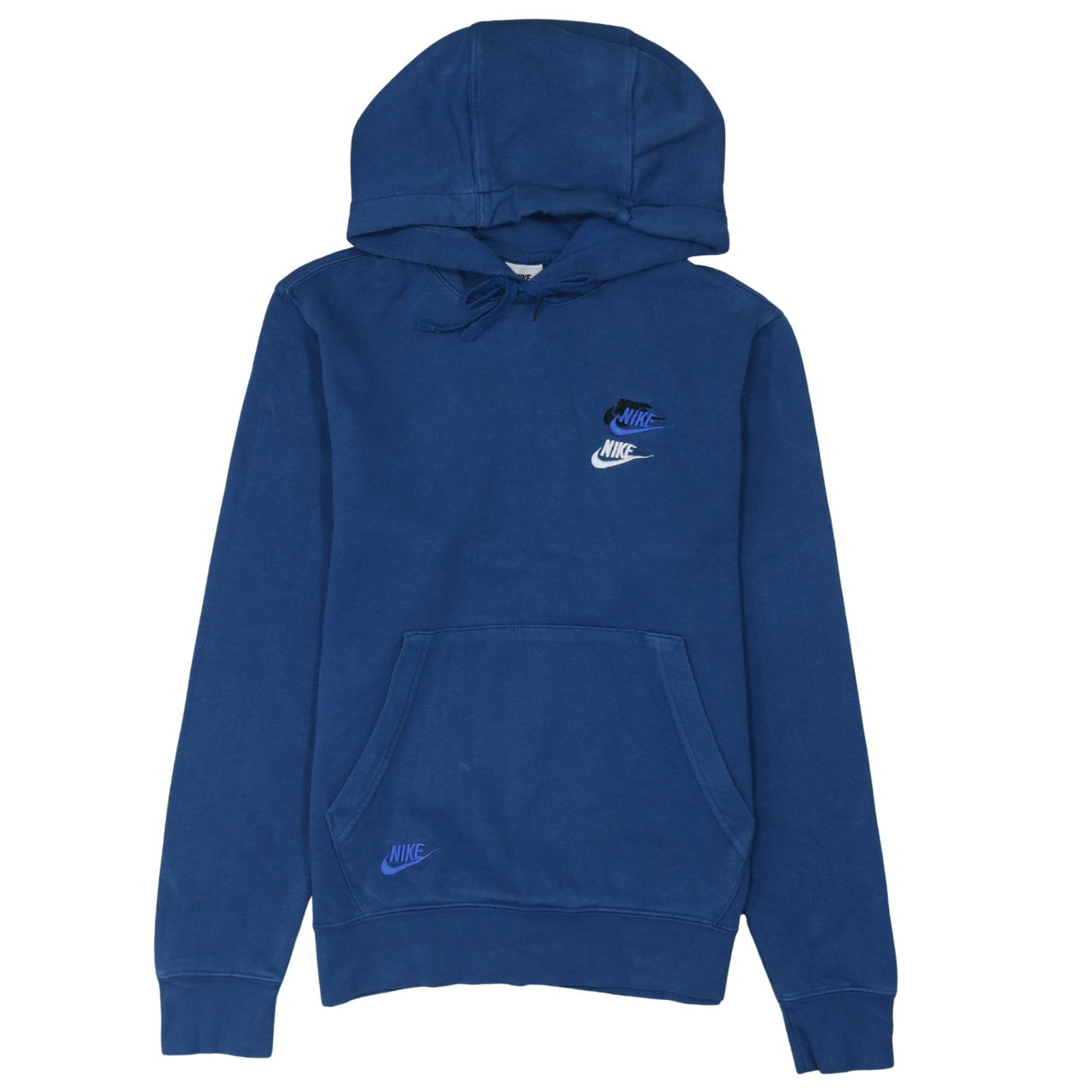 Nike Men's Blue XS Pullover Hoodie Embroidered Logo Sportswear
