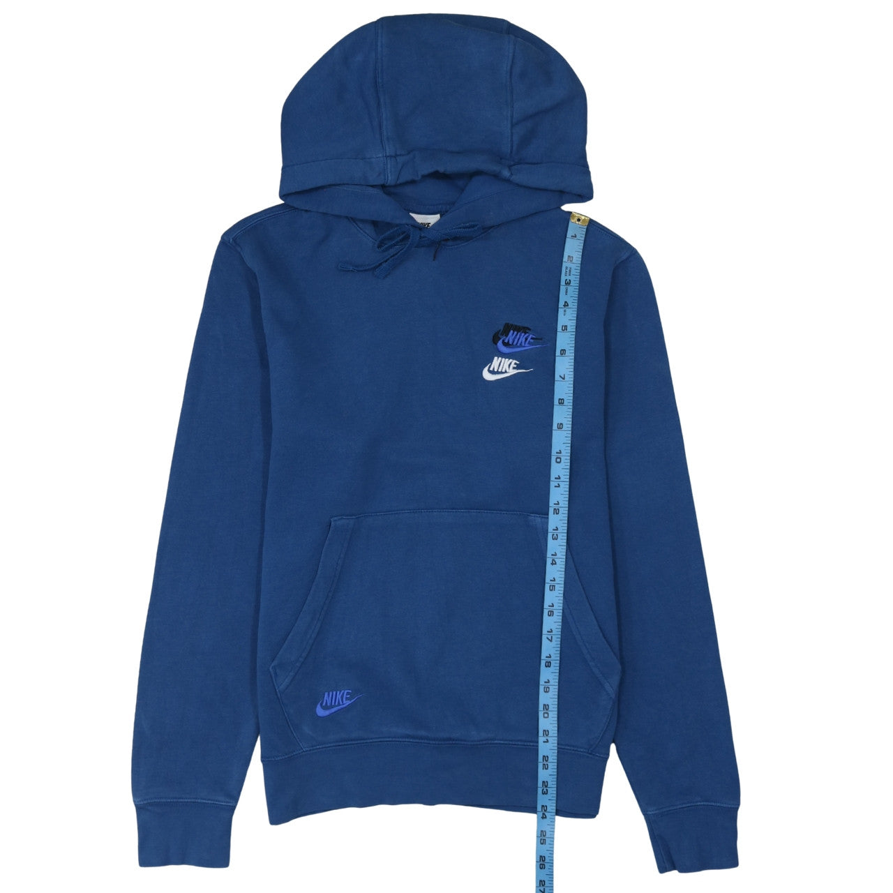 Nike Men's Blue XS Pullover Hoodie Embroidered Logo Sportswear