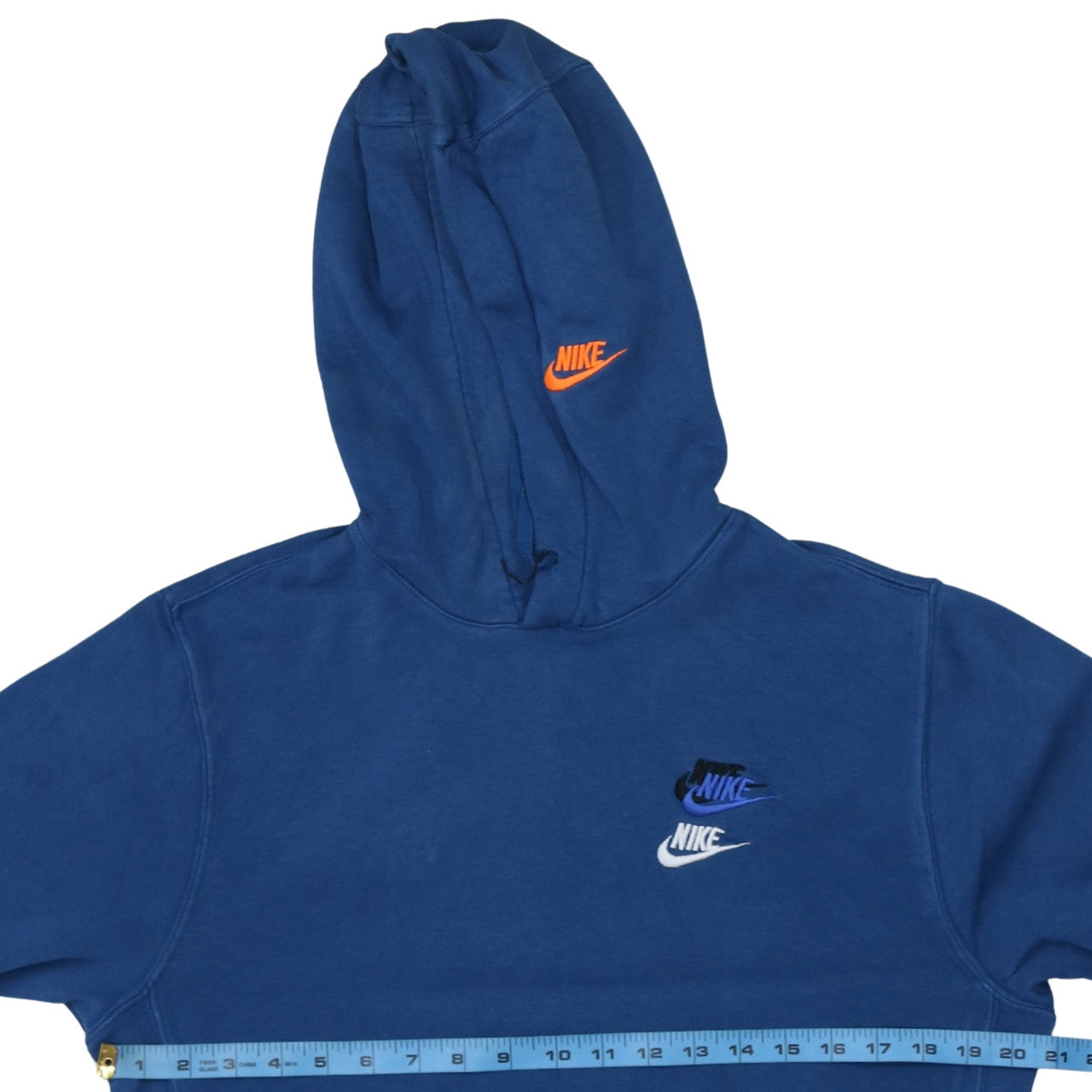 Nike Men's Blue XS Pullover Hoodie Embroidered Logo Sportswear