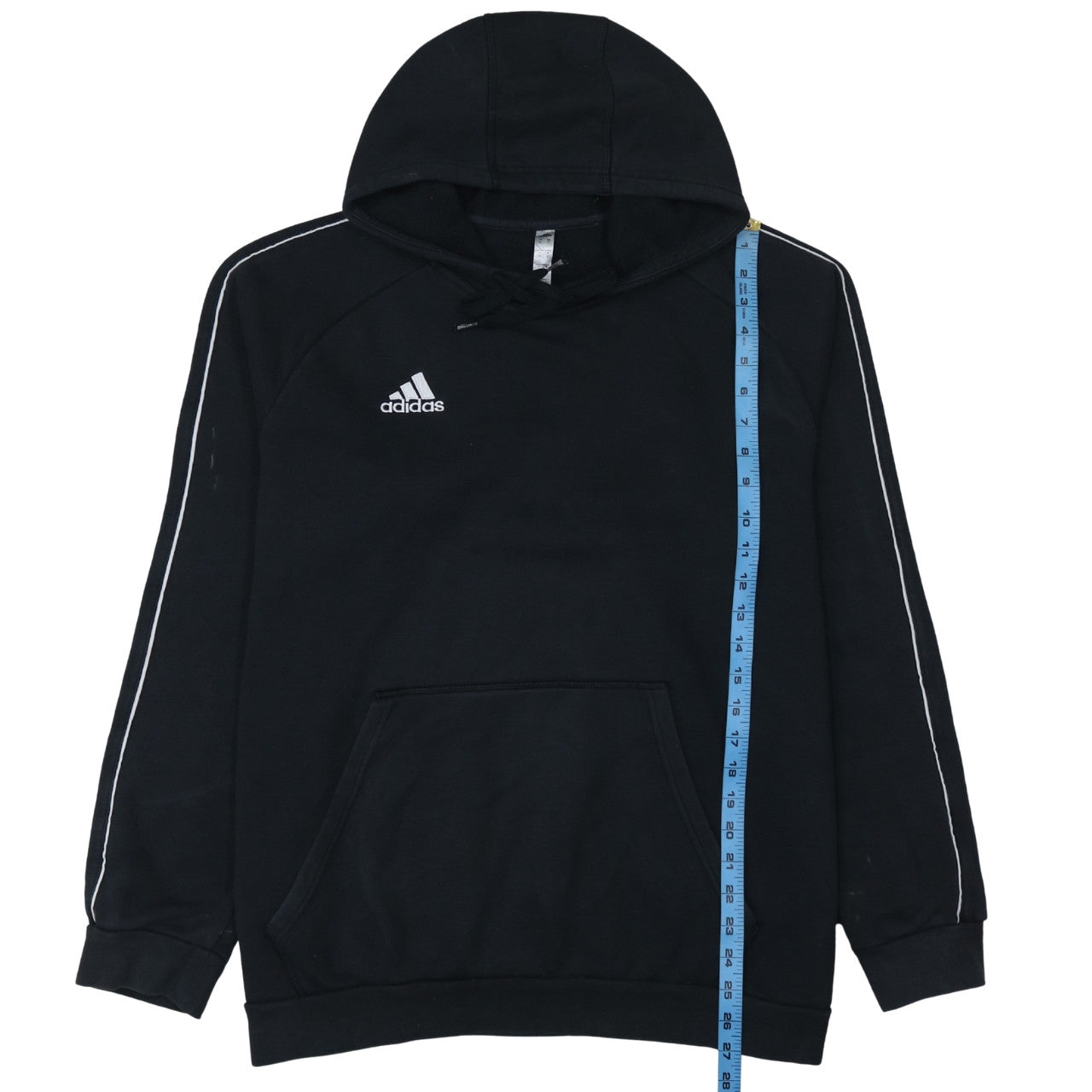 Adidas Men's Black XL Pullover Hoodie with Logo Detail