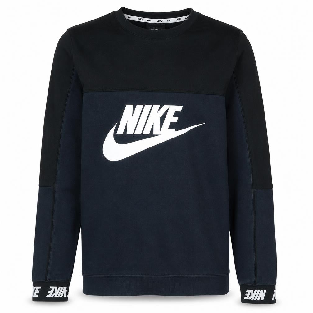 Nike Men's Black Small Logo Pullover Crew Neck Sweatshirt