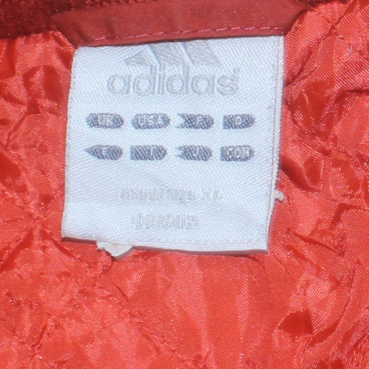 adidas Men Red Bomber Jacket XL Polyester Lined Sportswear