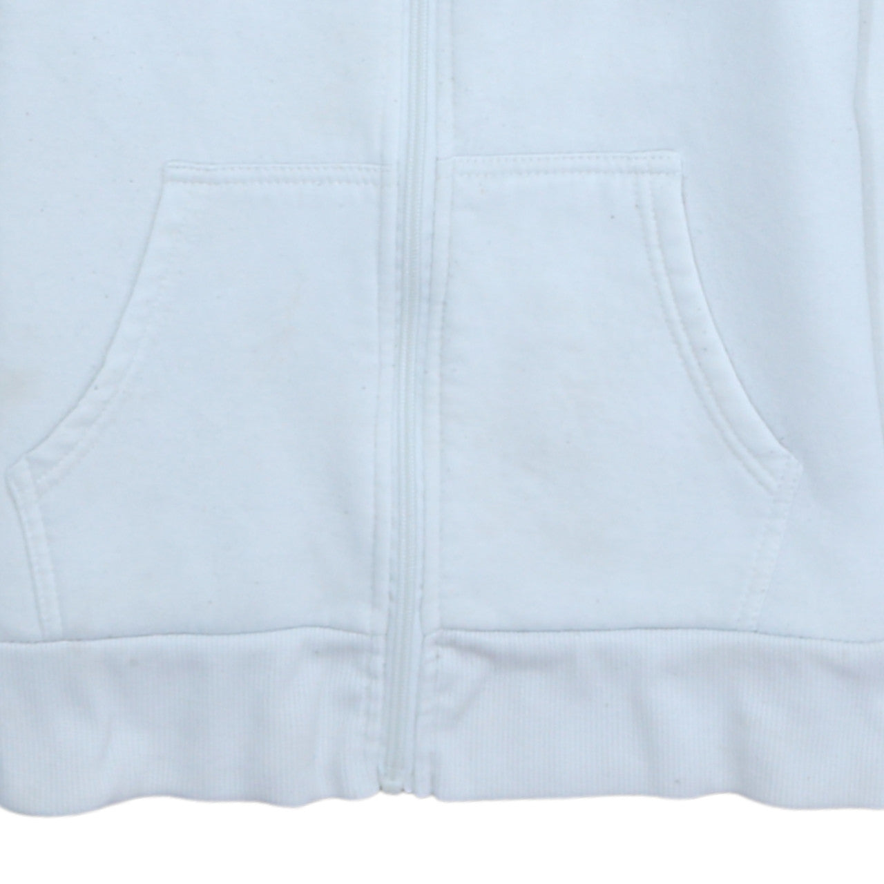 Lee Cooper Women's White Full Zip Hoodie Size 10 UK Cotton Blend Casual