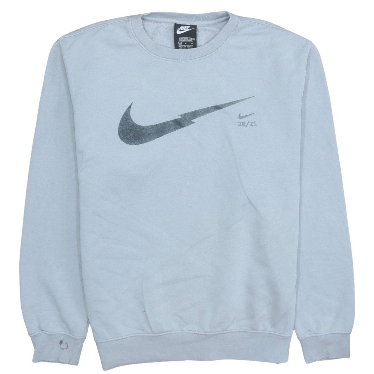 Nike Men's Grey Graphic Logo Pullover Sweatshirt M