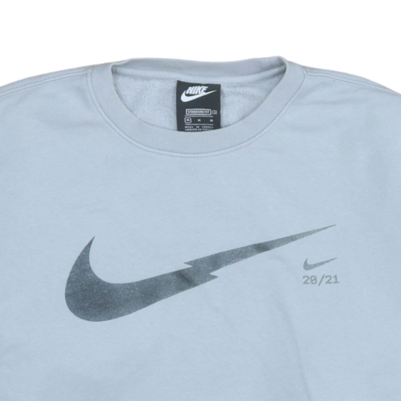 Nike Men's Grey Graphic Logo Pullover Sweatshirt M