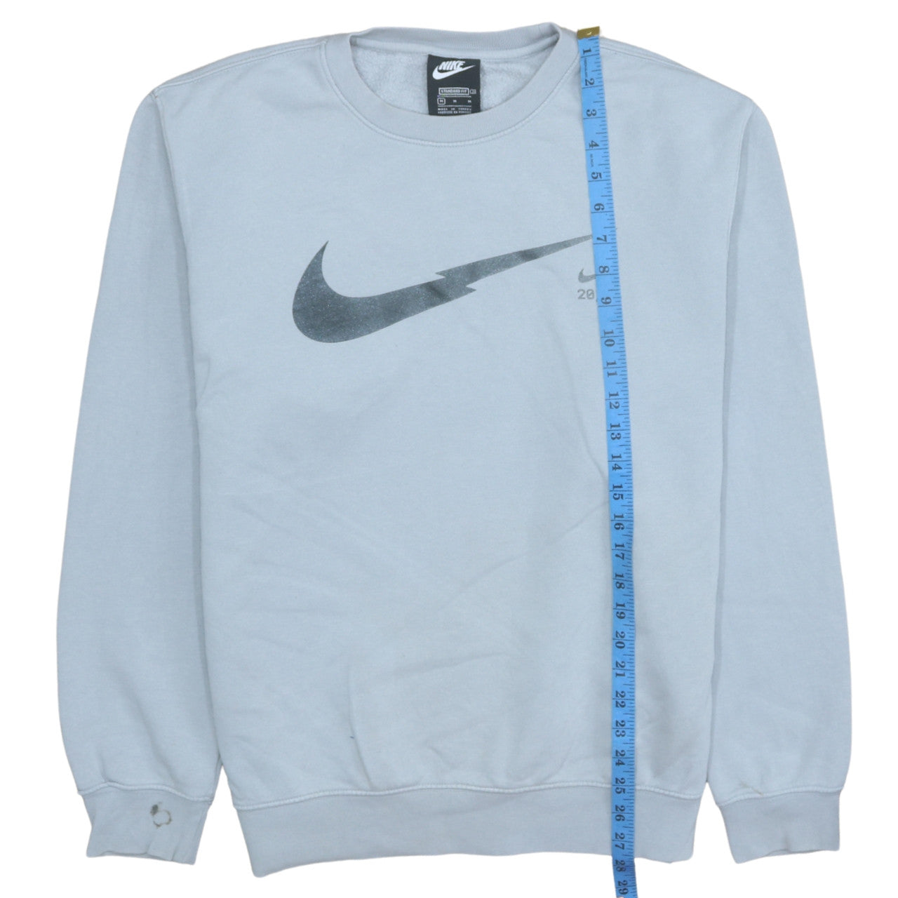 Nike Men's Grey Graphic Logo Pullover Sweatshirt M