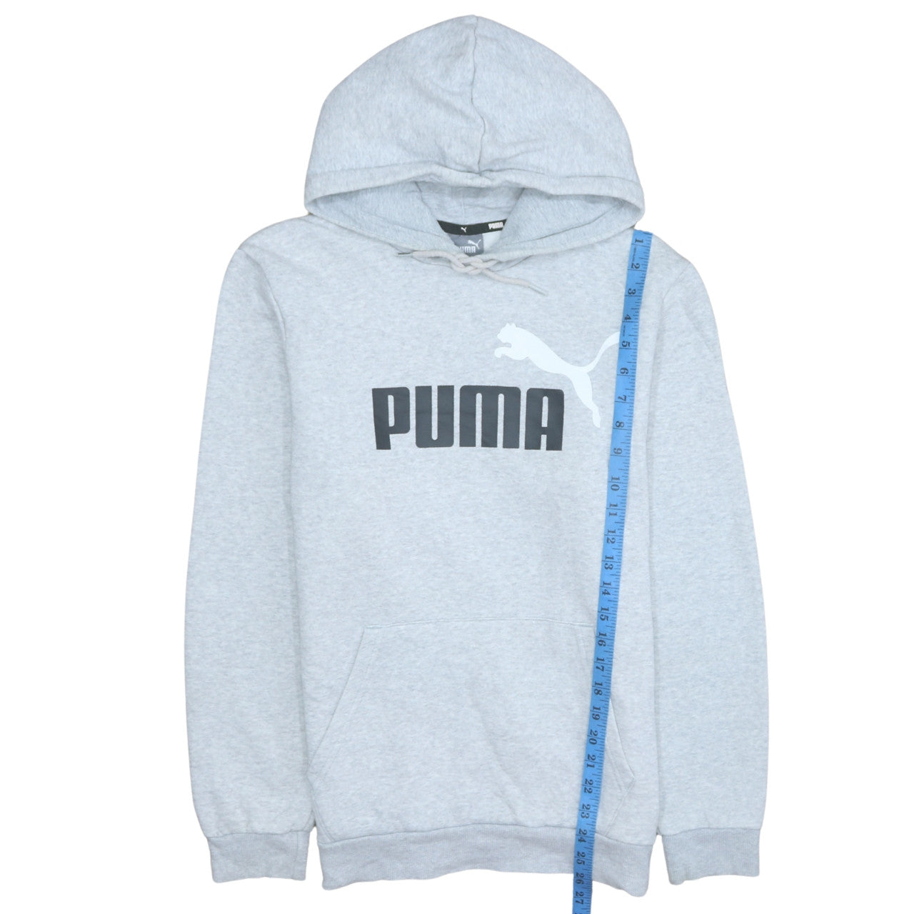 Puma Men’s Grey Pullover Hoodie Size M Regular Fit Sportswear