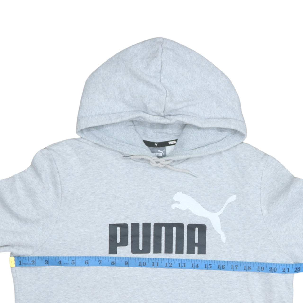 Puma Men’s Grey Pullover Hoodie Size M Regular Fit Sportswear