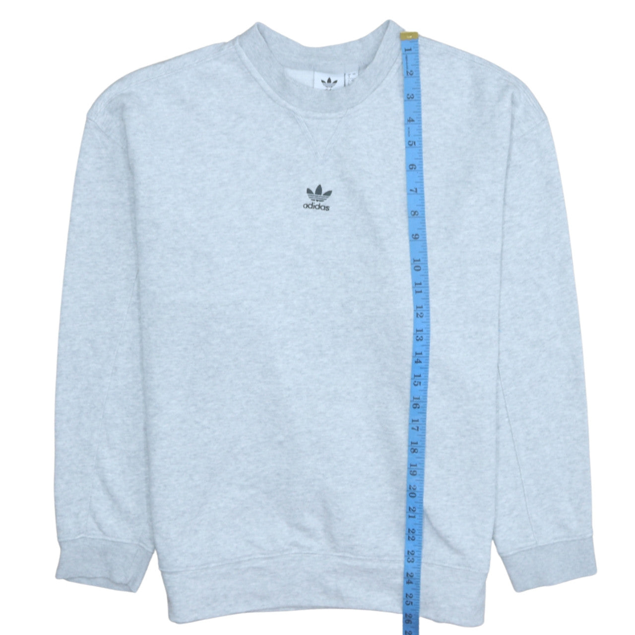 Adidas Women Grey Crew Neck Pullover Sweatshirt Size 10