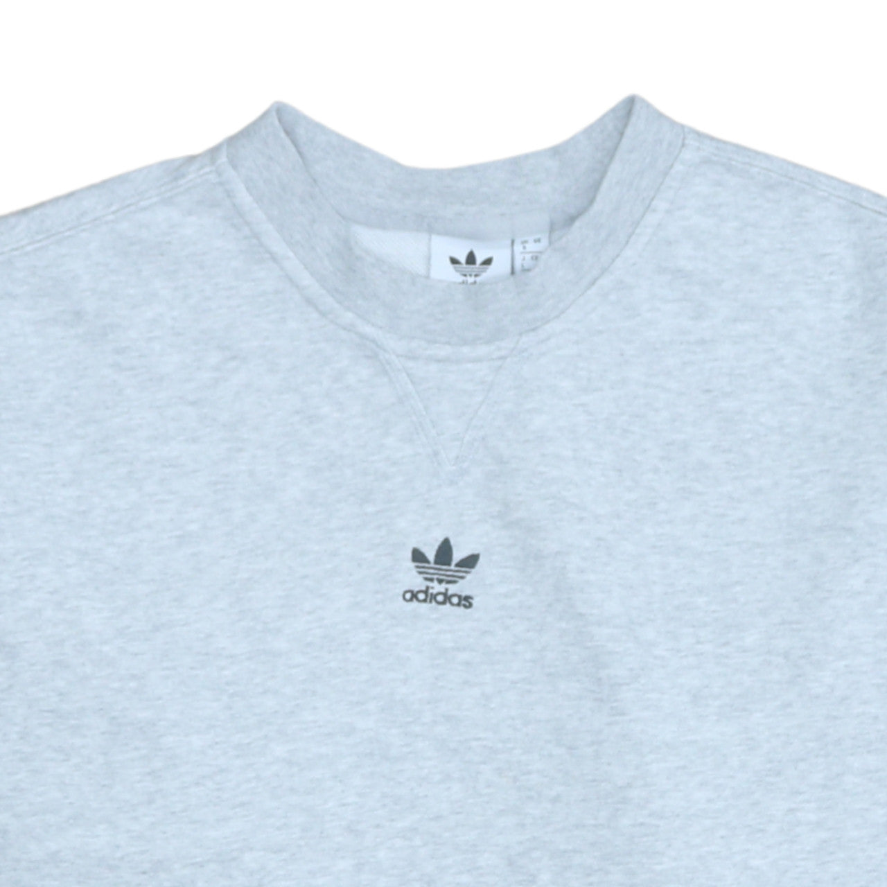 Adidas Women Grey Crew Neck Pullover Sweatshirt Size 10