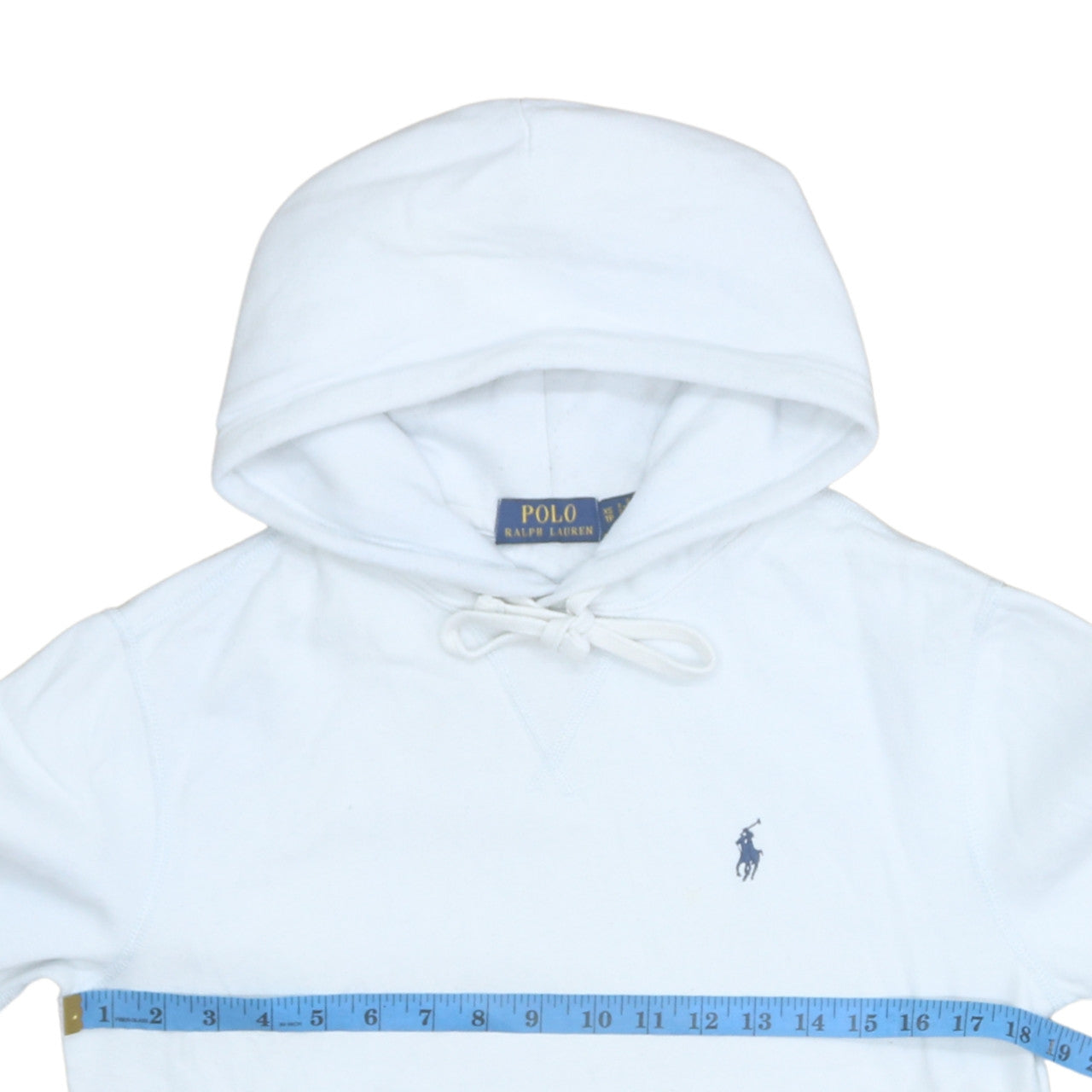 Polo Ralph Lauren Women White Cotton Blend Pullover Hoodie XL