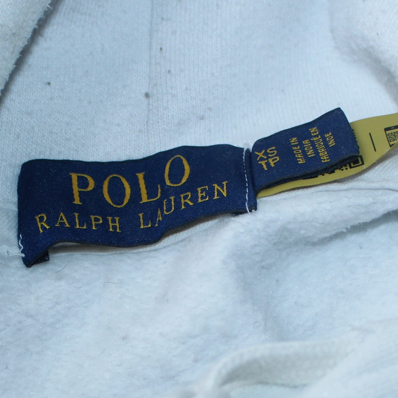 Polo Ralph Lauren Women White Cotton Blend Pullover Hoodie XL