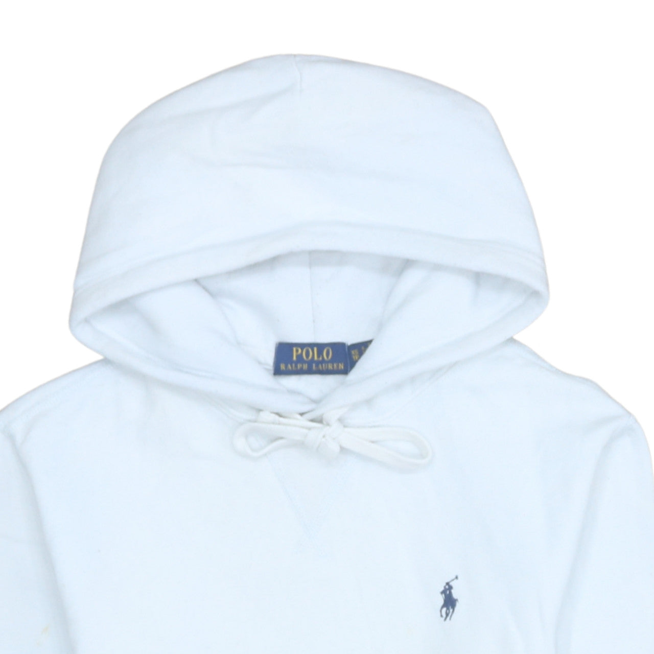 Polo Ralph Lauren Women White Cotton Blend Pullover Hoodie XL