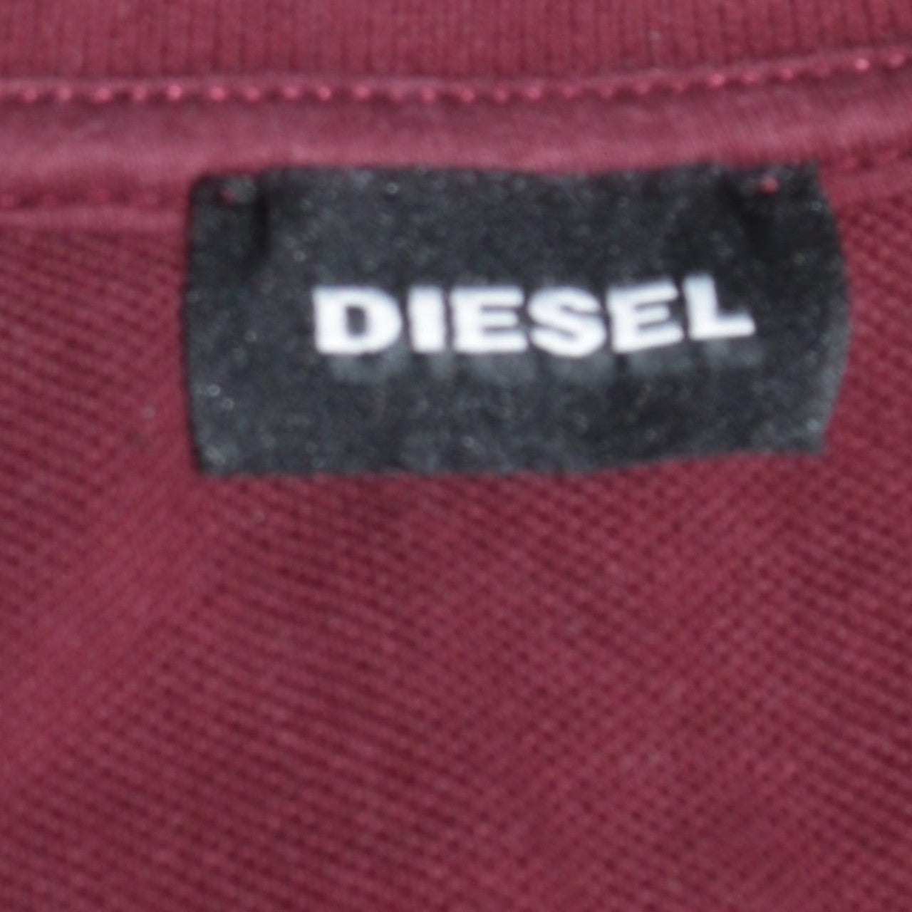 Diesel Men’s Red Cotton Polo Shirt Size L Short Sleeve Classic Fit