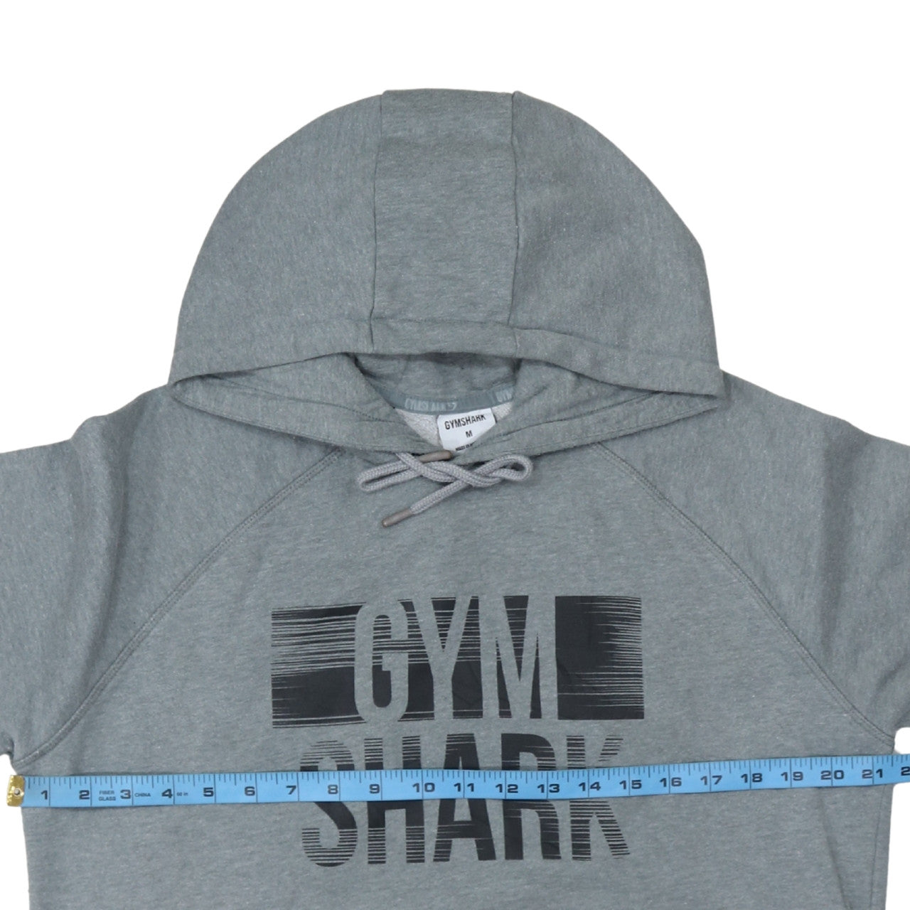 Gymshark Men's Grey Pullover Hoodie M Logo Fleece Sportswear