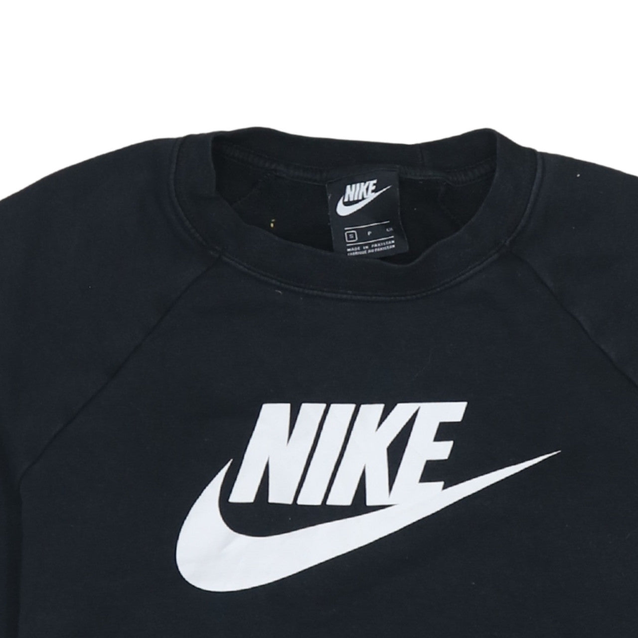 Nike Men's Black Small Crew Neck Pullover Sweatshirt