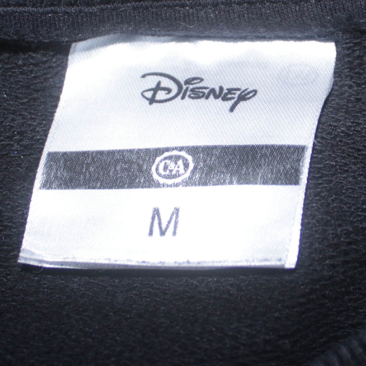 Disney C&A Women's Black Mickey Embroidered Pullover Sweatshirt M