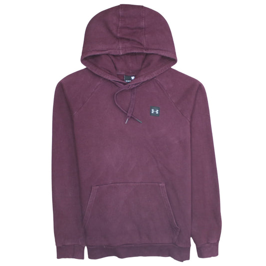 Under Armour Womens Burgundy Hoodie Size L Cotton Blend Pullover