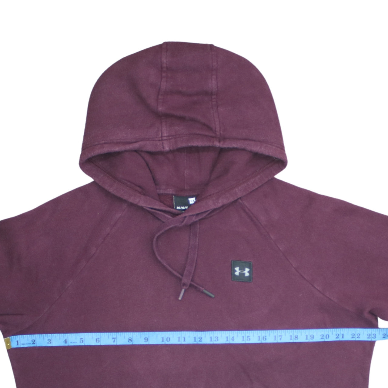 Under Armour Womens Burgundy Hoodie Size L Cotton Blend Pullover