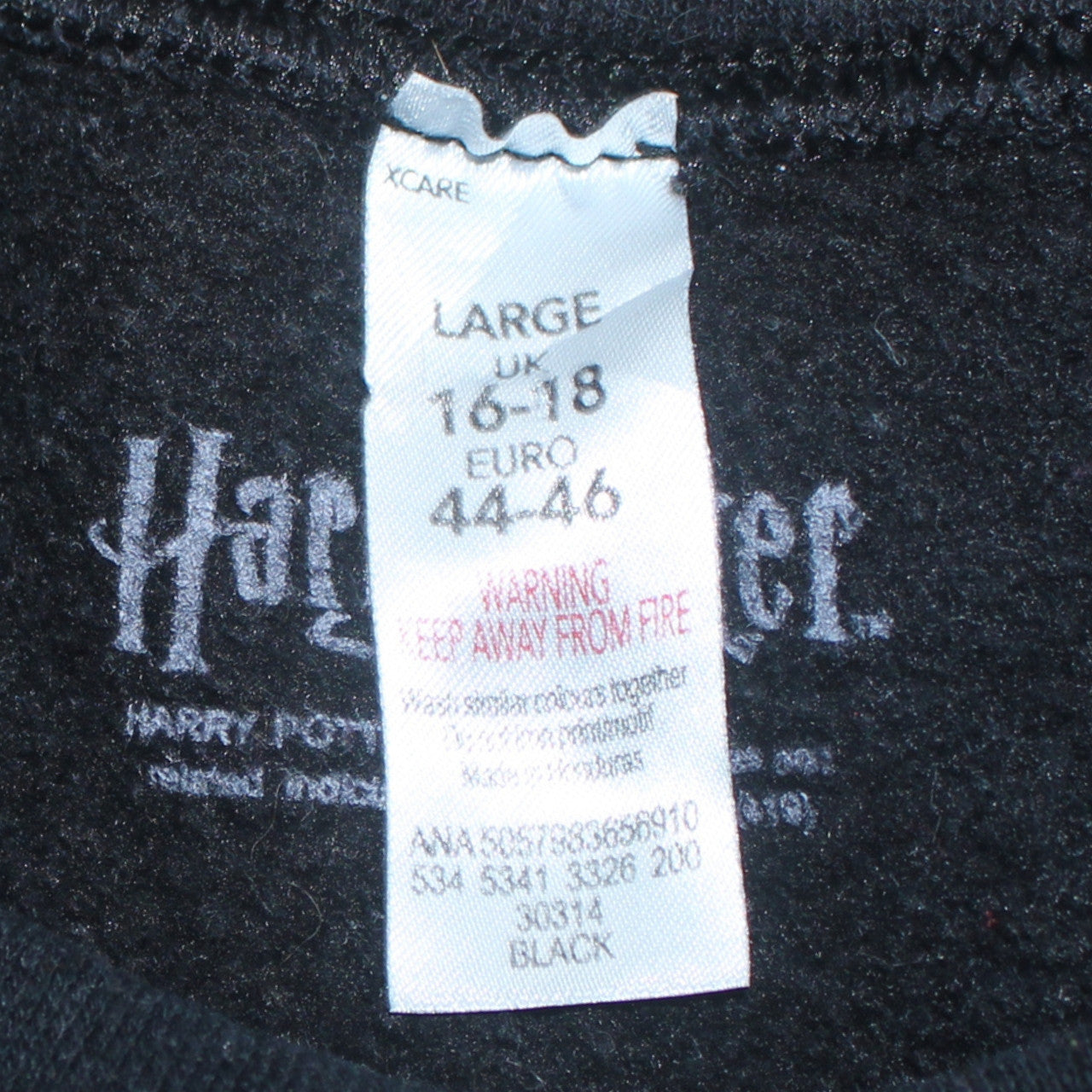 Harry Potter Women Black Sweatshirt Large 16-18 Crew Neck Pullover Fleece