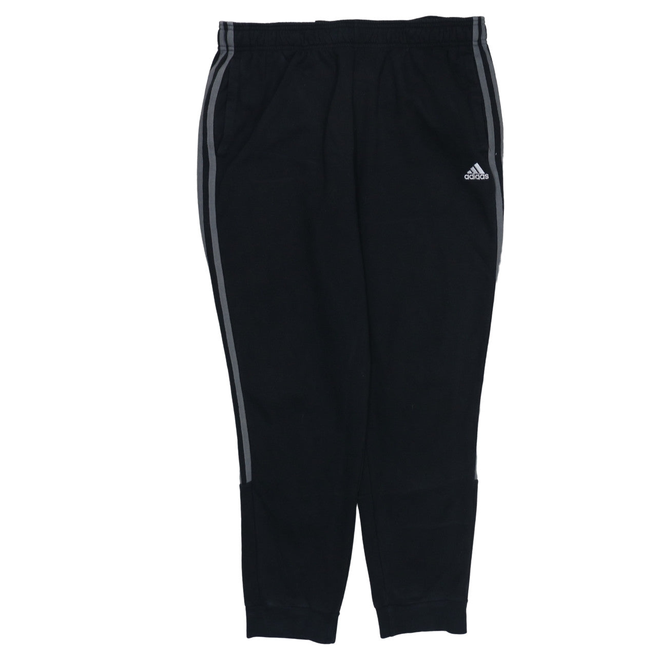 Adidas Men's Black Jogger Sweatpants M Tapered Fit Side Stripe