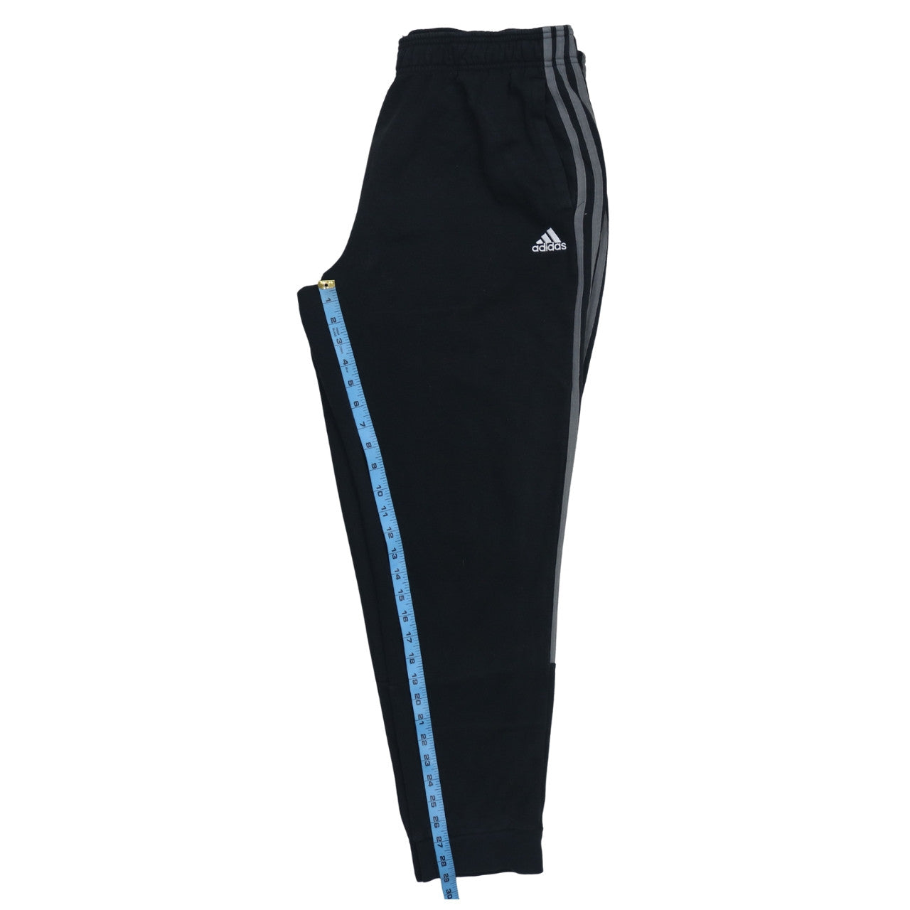 Adidas Men's Black Jogger Sweatpants M Tapered Fit Side Stripe