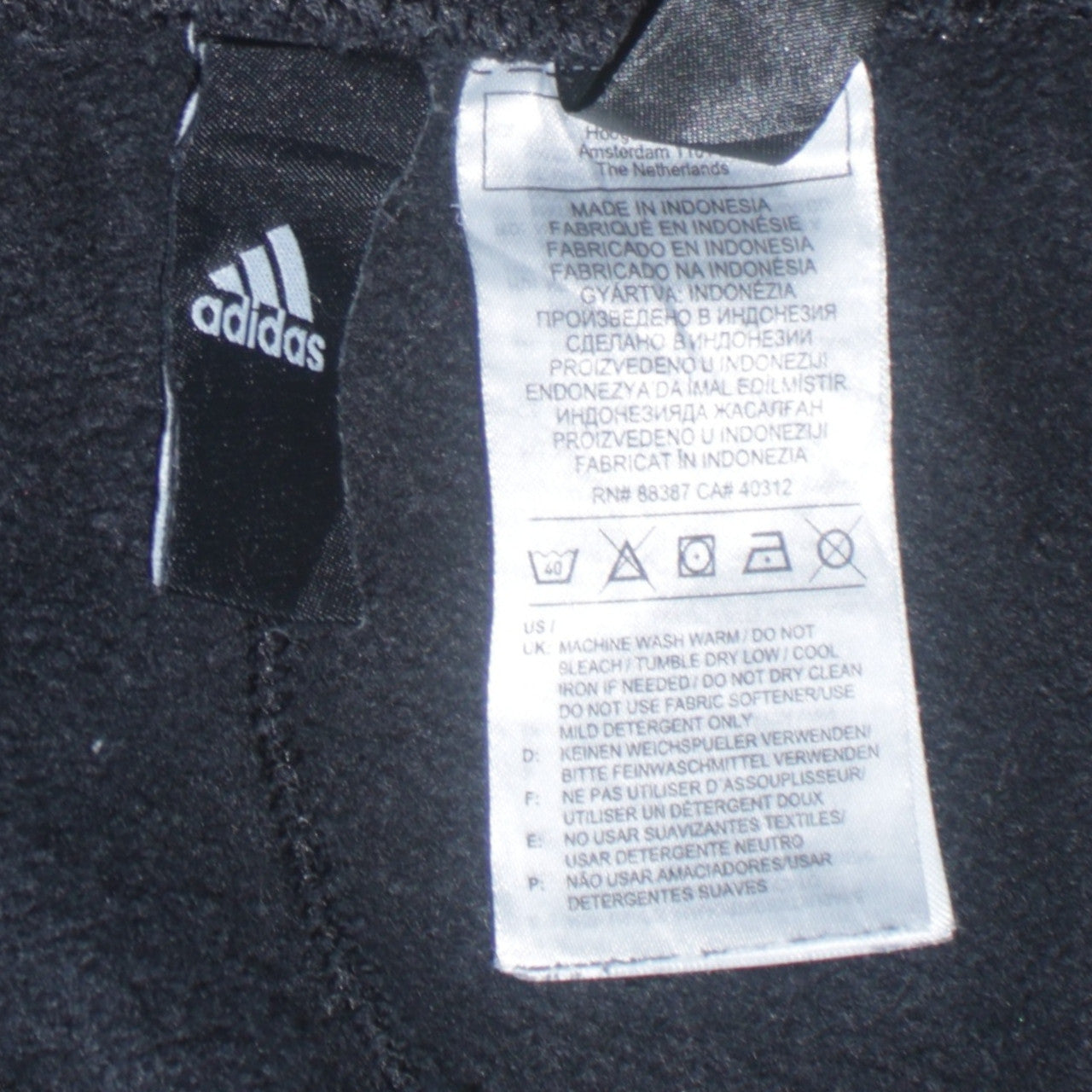 Adidas Men's Black Jogger Sweatpants M Tapered Fit Side Stripe
